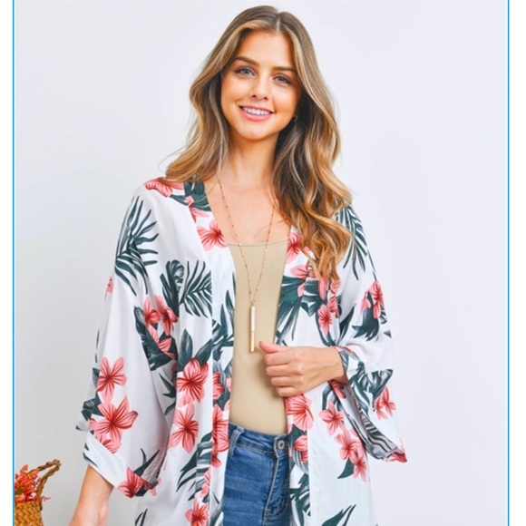 Kimomo With Sleeves Floral Boho Chic Festival S-2XL - Picture 9 of 9